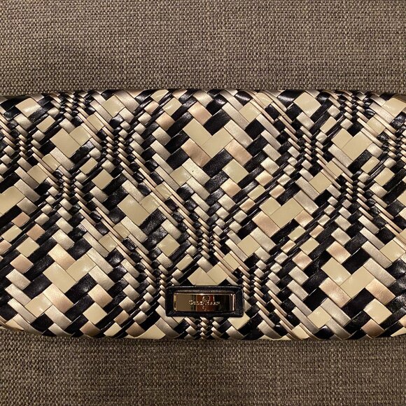 Cole Haan Woven Metallic Large Clutch - Picture 2 of 5